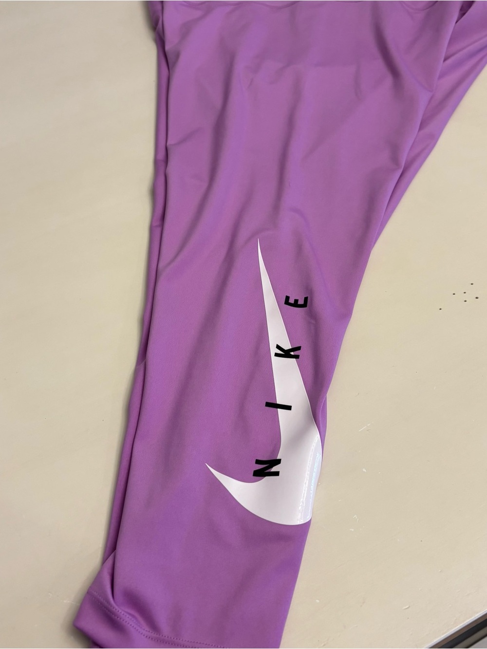 NIKE Dri-FIT Women's Swoosh Logo Running Leggings in Purple 3XL PLUS SIZE